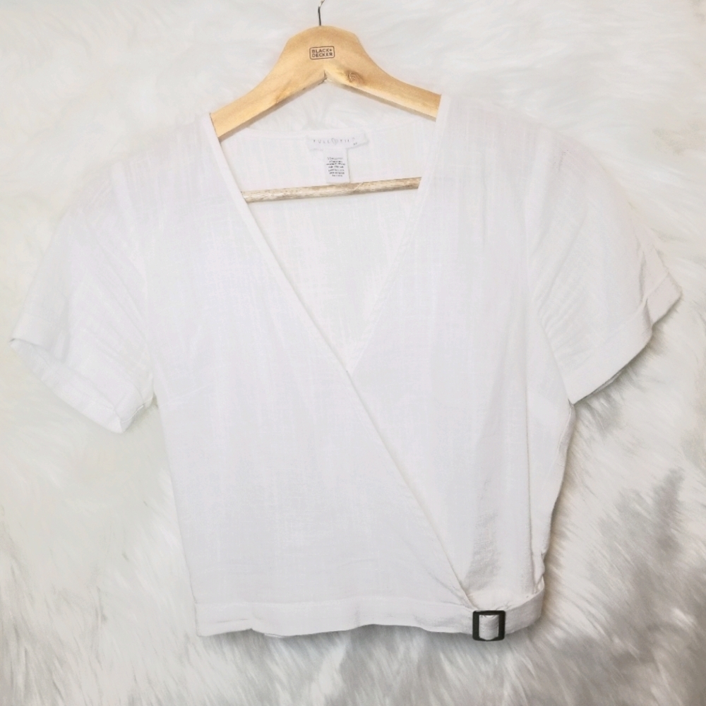 Crop Linen Blouse Tilly's